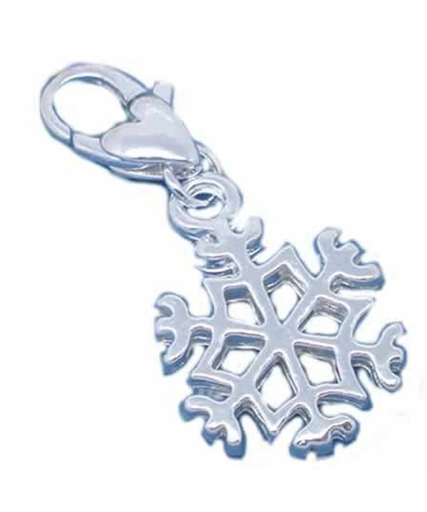 Snowflake Charm European Jewelry Lobster