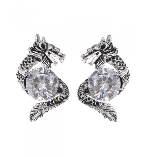 Alilang Silvery Protective Rhinestone Earrings