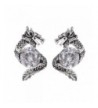 Alilang Silvery Protective Rhinestone Earrings