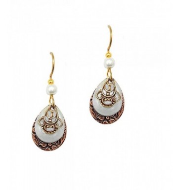 Silver Forest Teardrops Goldtone Filagree