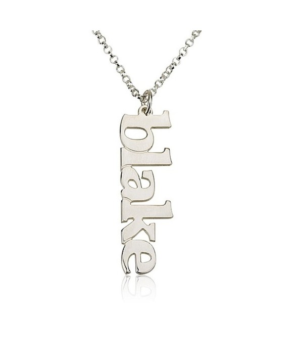 Vertical Necklace Personalized Sterling personalize