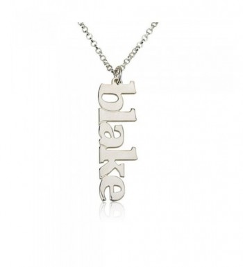 Vertical Necklace Personalized Sterling personalize