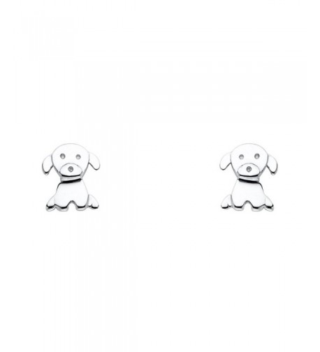 Sterling Silver Rhodium Plated Earrings