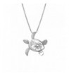 Sterling Silver Hibiscus Necklace Pendant