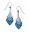 Necktie Silver tone Overlay Earrings Adajio