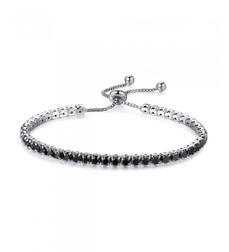 Fashion Silver tone Bracelet Zirconia Adjustable