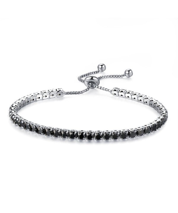 Fashion Silver tone Bracelet Zirconia Adjustable