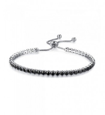 Fashion Silver tone Bracelet Zirconia Adjustable