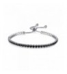 Fashion Silver tone Bracelet Zirconia Adjustable