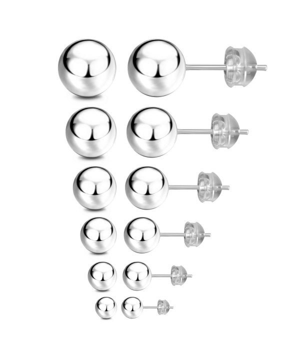 JADENOVA Sterling Earrings 3mm 8mm Assorted