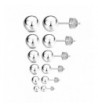 JADENOVA Sterling Earrings 3mm 8mm Assorted