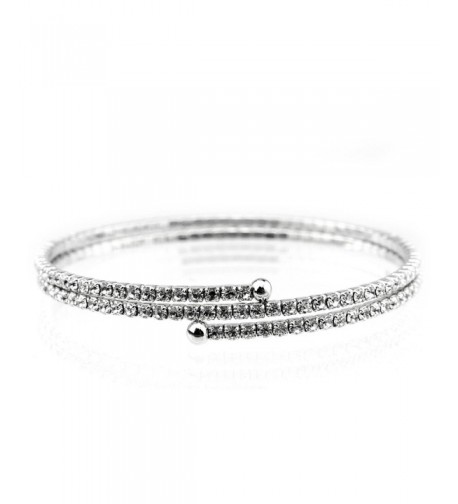 Womens Swarovski Crystal Bracelet Silver Tone