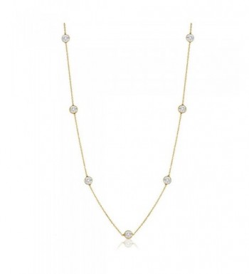 NYC Sterling Zirconia Station Necklace