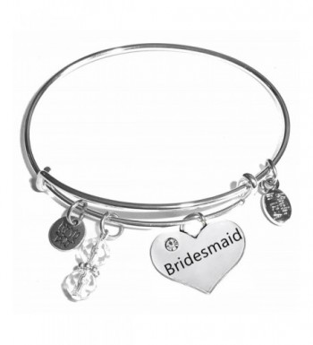 Message Expandable Bangle Bracelet Bridesmaid