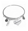 Message Expandable Bangle Bracelet Bridesmaid