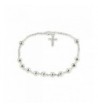 Sterling Silver Station Cross Bracelet