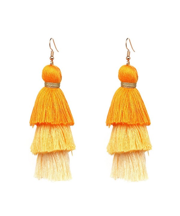 Thread Tassel Dangle Earrings Fringe