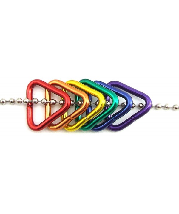 Rainbow Triangles Ball Chain Necklace