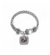 Motorcycle Classic Silver Crystal Bracelet