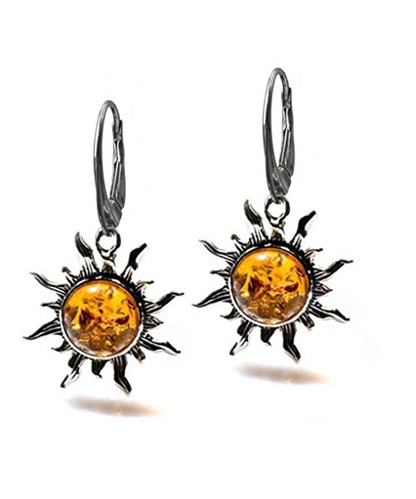 Sterling Silver Flaming Leverback Earrings