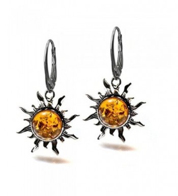 Sterling Silver Flaming Leverback Earrings