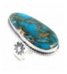 Turquoise Ring Sterling Silver Genuine