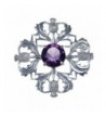 Sterling Silver Purple Thistle Brooch