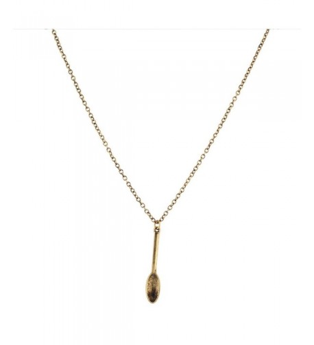 Lux Accessories Burnished Necklace Spoonful