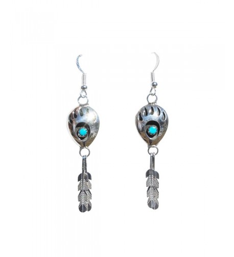 Hanging Feather Turquoise Handcrafted Earrings