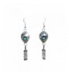 Hanging Feather Turquoise Handcrafted Earrings