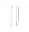 Womens Stainless Threader Through Earrings