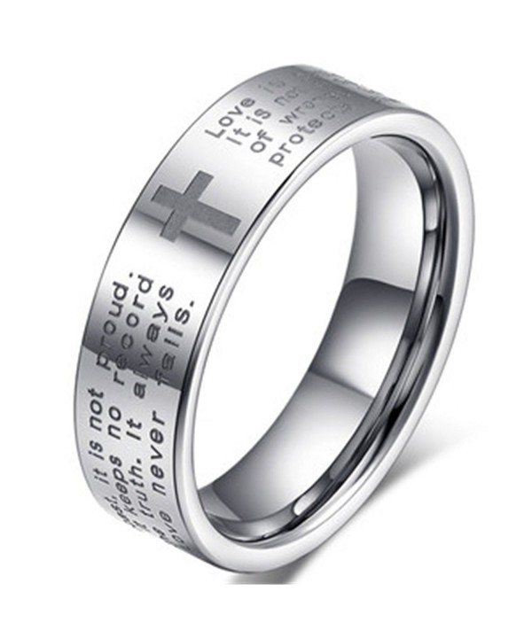 Tungsten Carbide Engraved English Verses