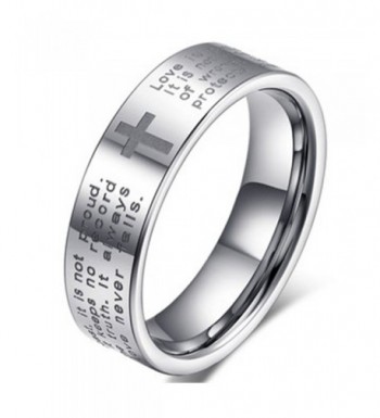 Tungsten Carbide Engraved English Verses