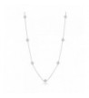 Sterling Silver Zirconia Station Necklace