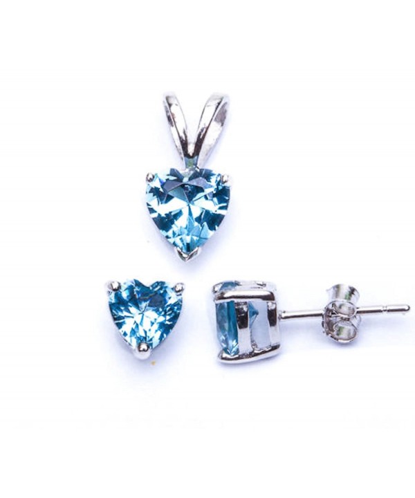 Simulated Aquamarine Pendant Sterling SC811168 AQ