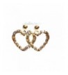 Clip Earrings Bamboo Heart Gold