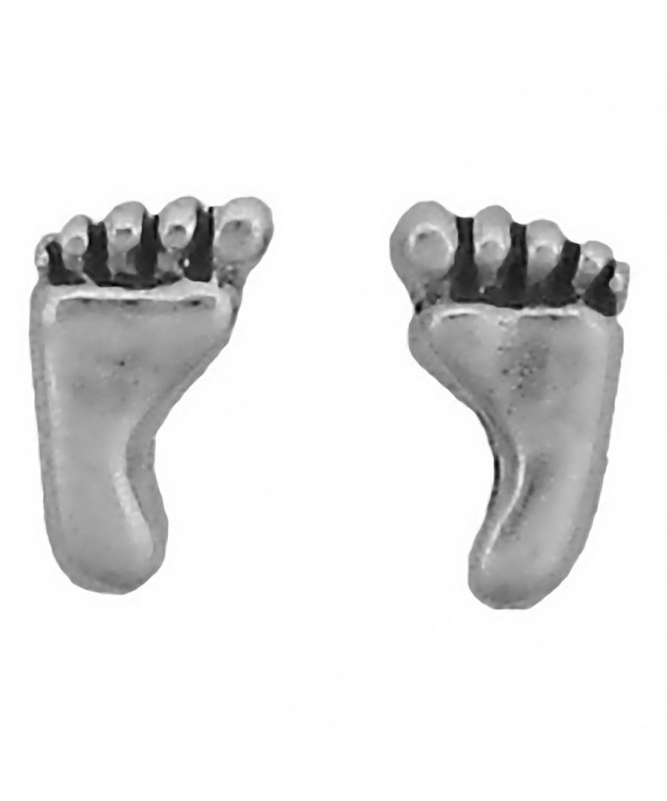 Sterling Silver Earrings Posts Footprint