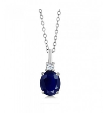 Sapphire Sterling Silver Pendant Chain