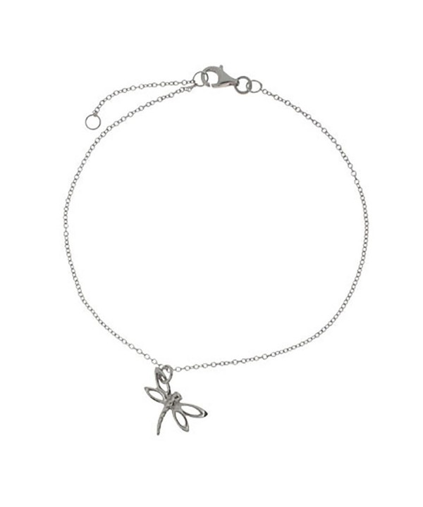 Sterling Silver Dragonfly Anklet Bracelet