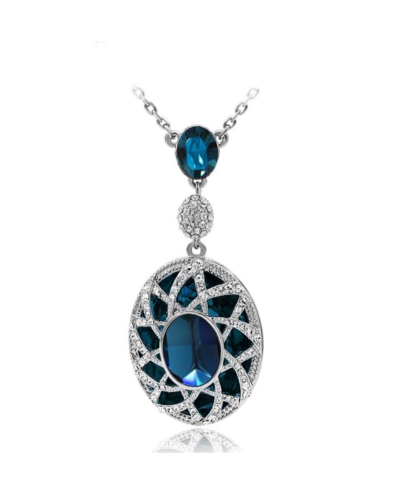 Kemstone Sapphire Zirconia Pendant Necklace