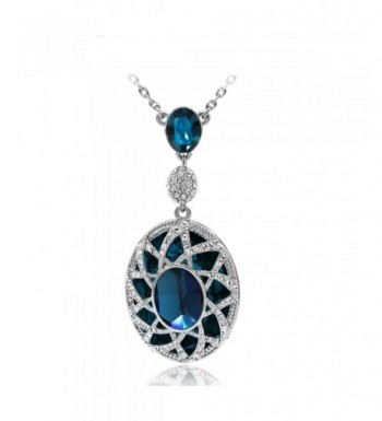 Kemstone Sapphire Zirconia Pendant Necklace