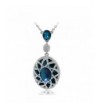 Kemstone Sapphire Zirconia Pendant Necklace