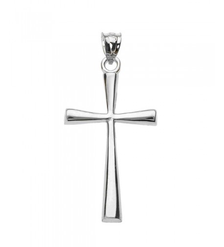 Solid White Simple Cross Pendant