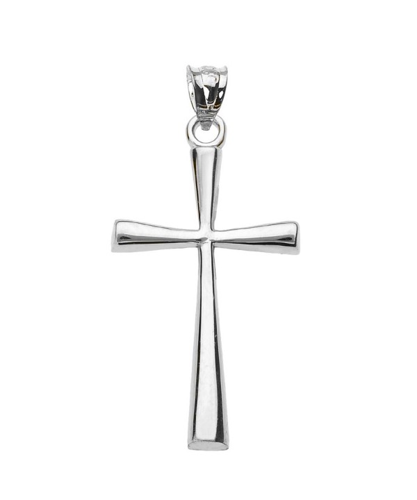 Solid White Simple Cross Pendant