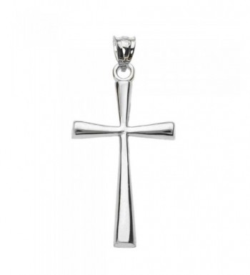 Solid White Simple Cross Pendant