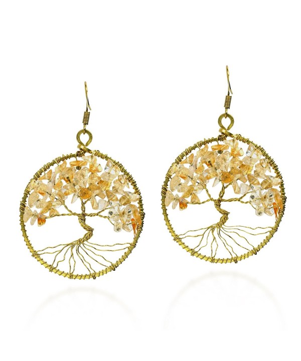 Eternal Yellow Citrine Branch Earrings