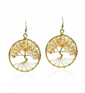 Eternal Yellow Citrine Branch Earrings