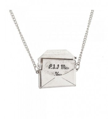 Lux Accessories Envelope Pendant Necklace