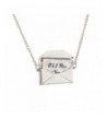 Lux Accessories Envelope Pendant Necklace