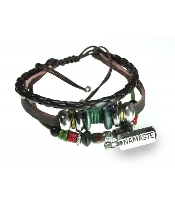 Namaste Strand Leather Handcrafted Bracelet
